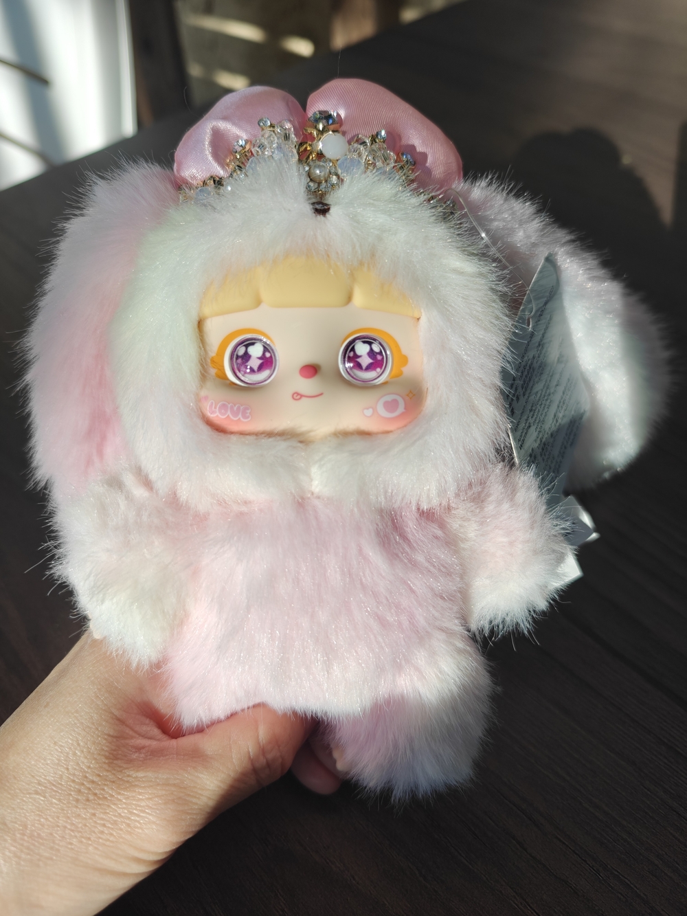 KITTEN LIMITED EDITION Plush Bunny Keychain Doll - Pink and White